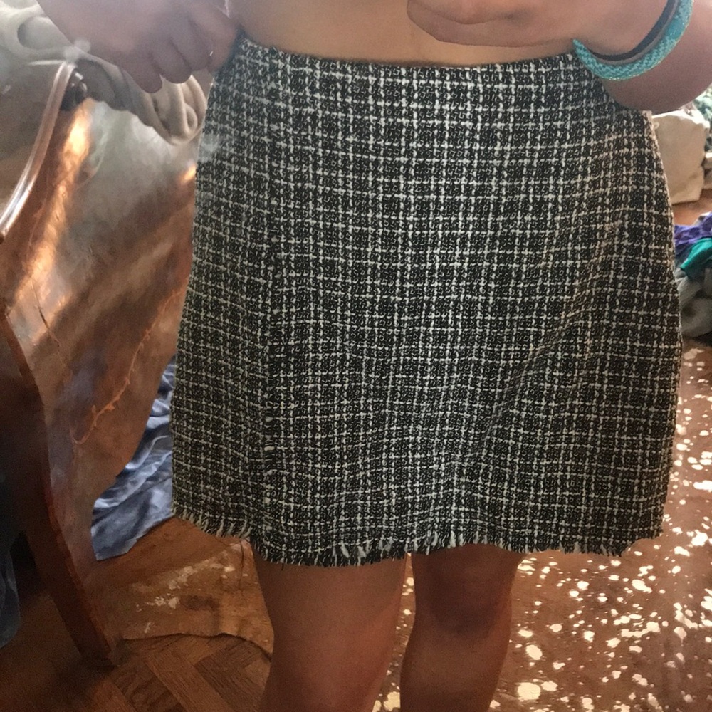 Tweed Black and White Skirt